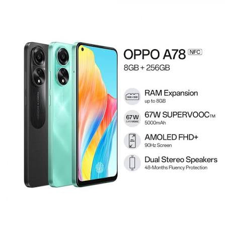 Oppo A 78 5 G android  ￼smart phone  ￼