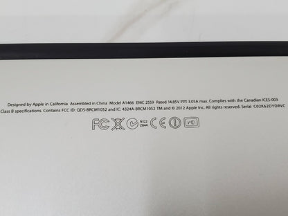 Apple MacBook Air A1466 13.3" Intel I5 CPU 4GB RAM 120 SSD